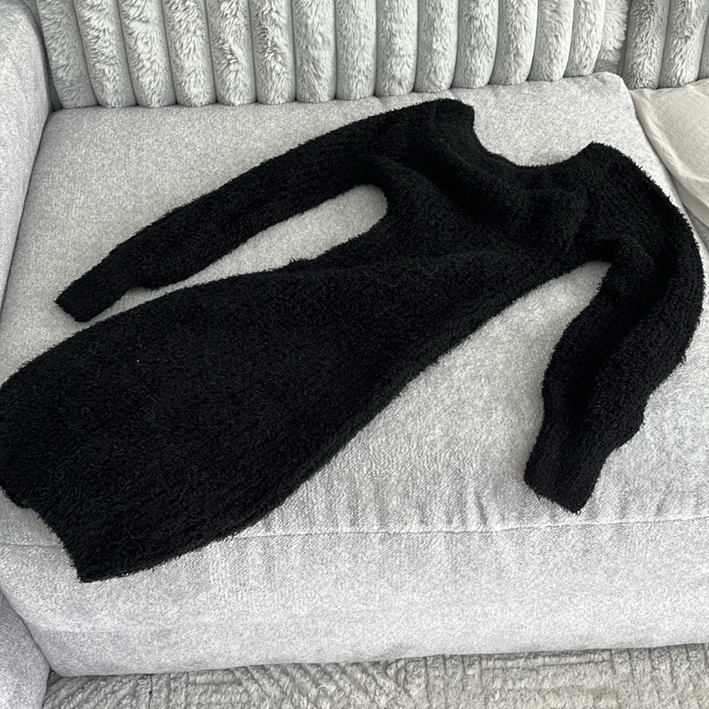 Black sweater dress